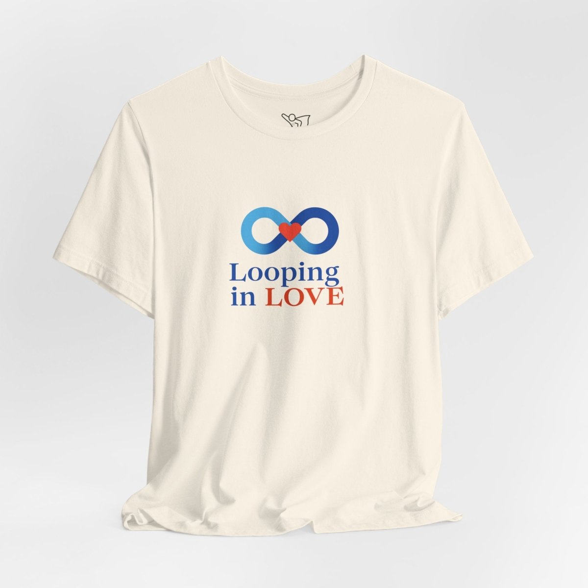 "Looping in LOVE" Unisex Tee | Perfect Gift for Couples, Valentine's Day, Anniversary, Casual Wear, Love Theme CW - 1 Blue - AI Tee Hero