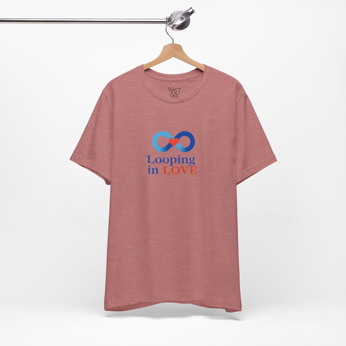 "Looping in LOVE" Unisex Tee | Perfect Gift for Couples, Valentine's Day, Anniversary, Casual Wear, Love Theme CW - 1 Blue - AI Tee Hero