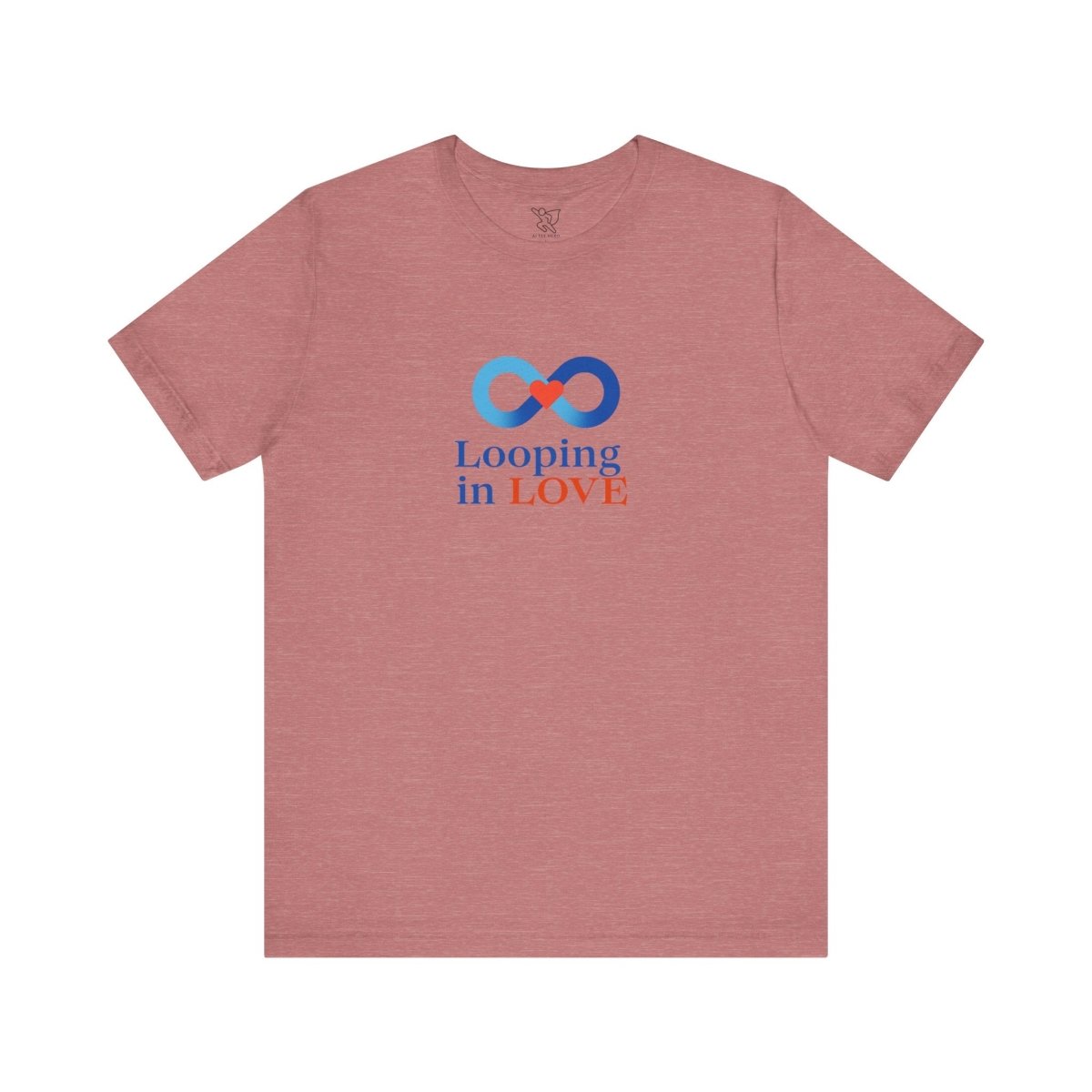 "Looping in LOVE" Unisex Tee | Perfect Gift for Couples, Valentine's Day, Anniversary, Casual Wear, Love Theme CW - 1 Blue - AI Tee Hero