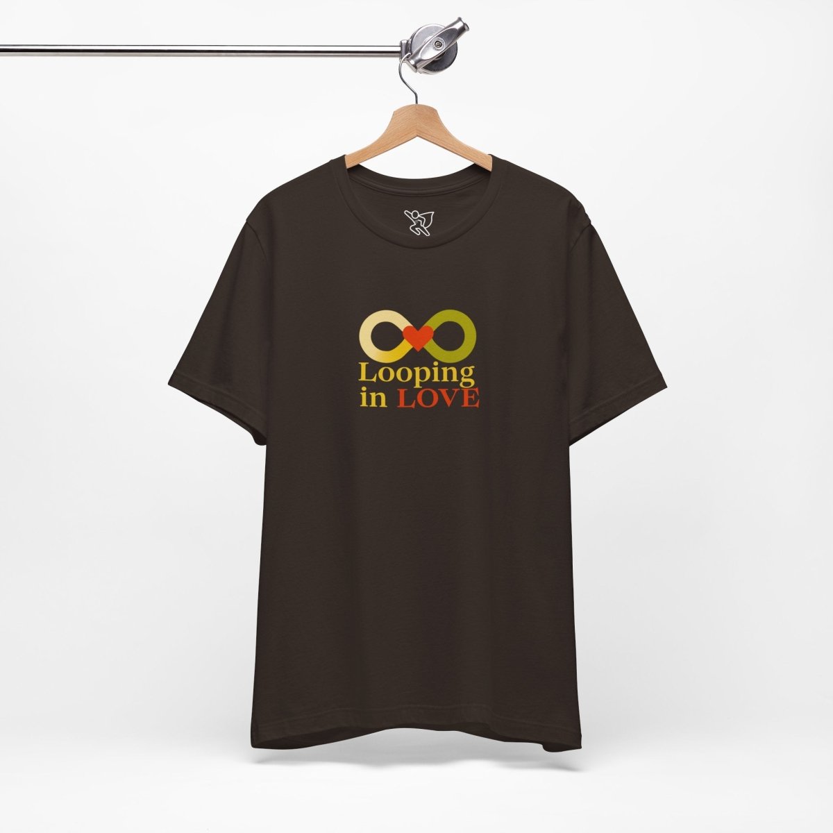 "Looping in LOVE" Unisex Tee | Perfect Gift for Couples, Valentine's Day, Anniversary, Casual Wear, Love Theme CW - 1 Yellow Orange - AI Tee Hero