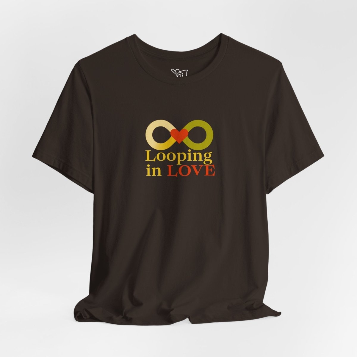 "Looping in LOVE" Unisex Tee | Perfect Gift for Couples, Valentine's Day, Anniversary, Casual Wear, Love Theme CW - 1 Yellow Orange - AI Tee Hero