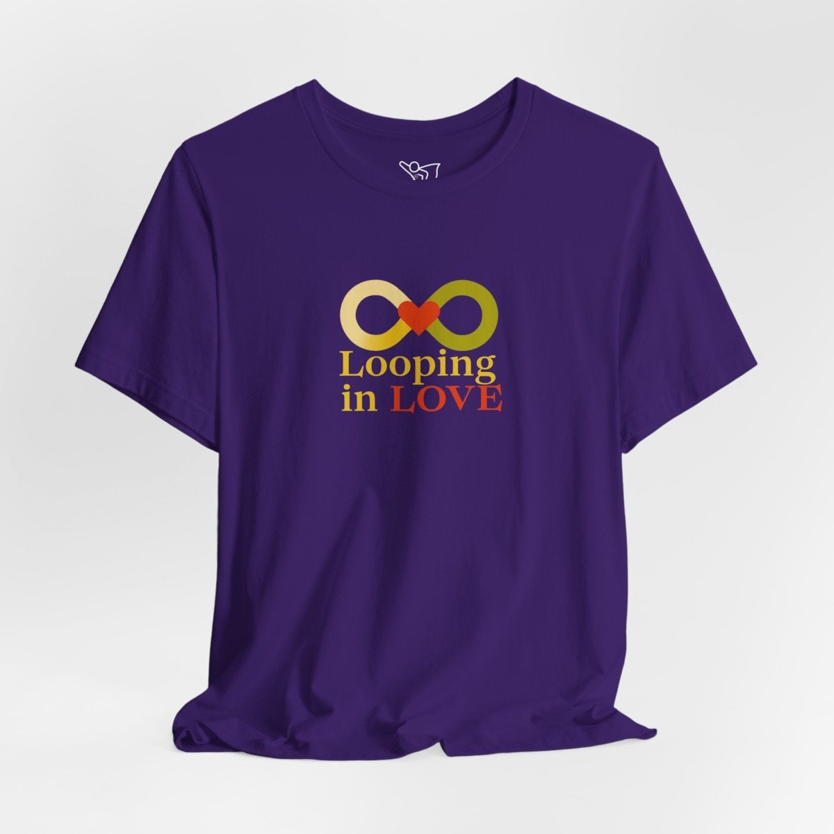 "Looping in LOVE" Unisex Tee | Perfect Gift for Couples, Valentine's Day, Anniversary, Casual Wear, Love Theme CW - 1 Yellow Orange - AI Tee Hero