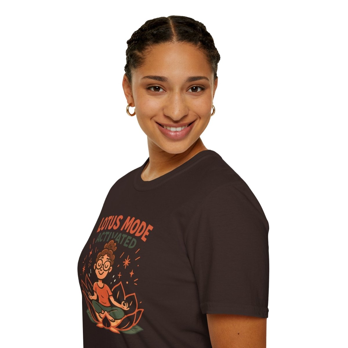 "Lotus Mode Activated" Yoga Wear, Meditation Shirt, Inspirational Tee, Softstyle Unisex Top, Unique Gift for Yogis - MINDSet Collection - AI Tee Hero