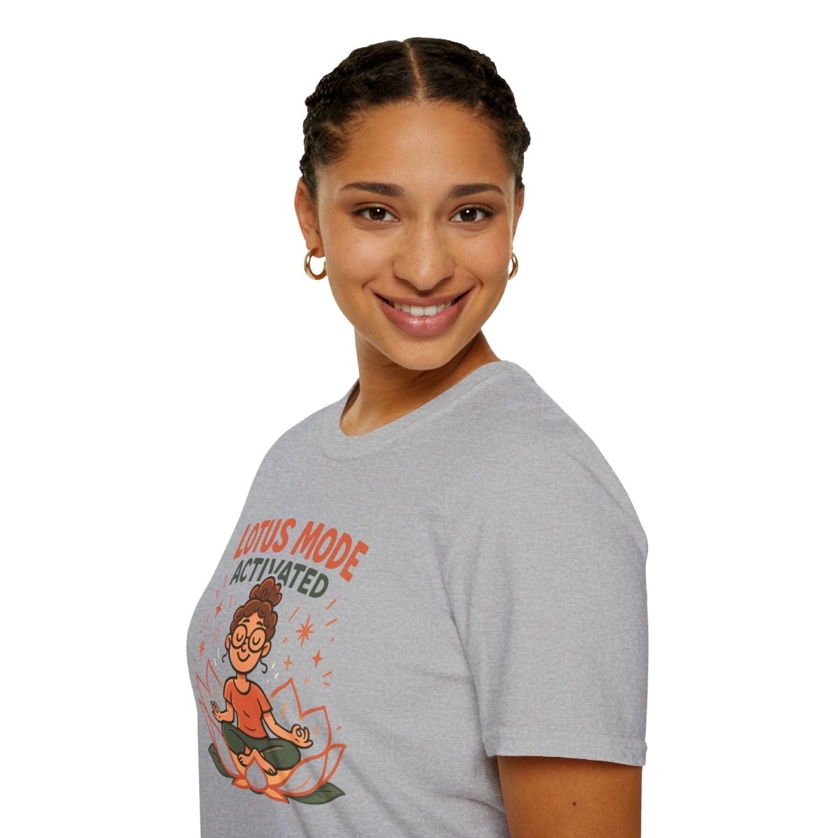 "Lotus Mode Activated" Yoga Wear, Meditation Shirt, Inspirational Tee, Softstyle Unisex Top, Unique Gift for Yogis - MINDSet Collection - AI Tee Hero