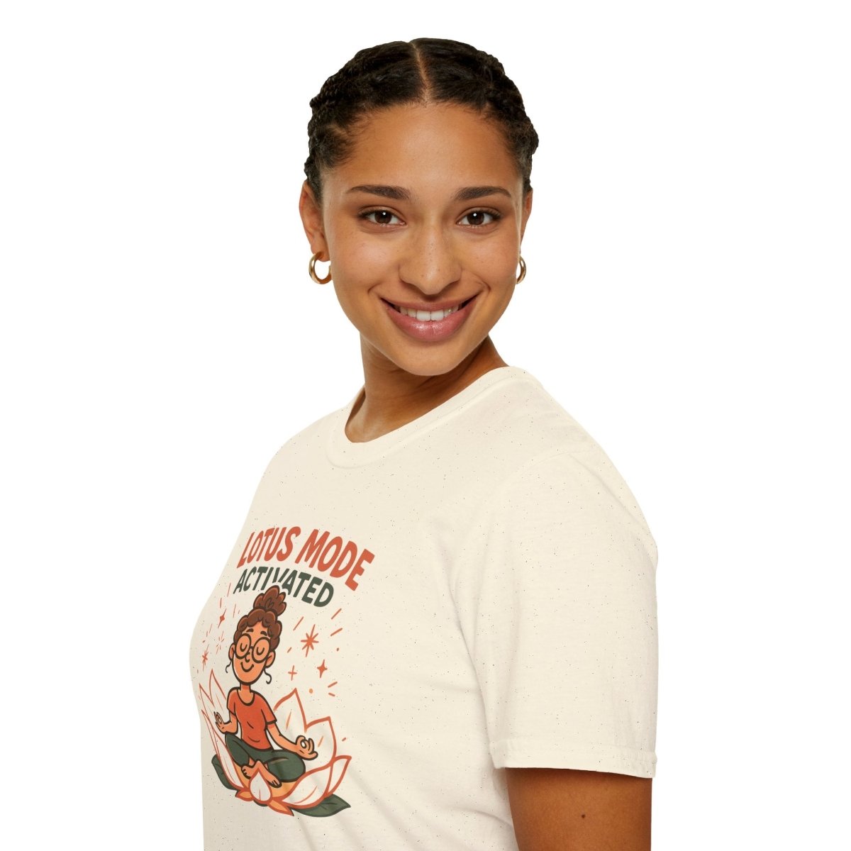 "Lotus Mode Activated" Yoga Wear, Meditation Shirt, Inspirational Tee, Softstyle Unisex Top, Unique Gift for Yogis - MINDSet Collection - AI Tee Hero