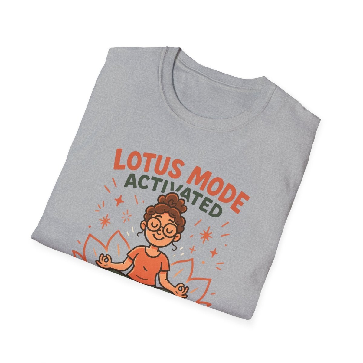 "Lotus Mode Activated" Yoga Wear, Meditation Shirt, Inspirational Tee, Softstyle Unisex Top, Unique Gift for Yogis - MINDSet Collection - AI Tee Hero