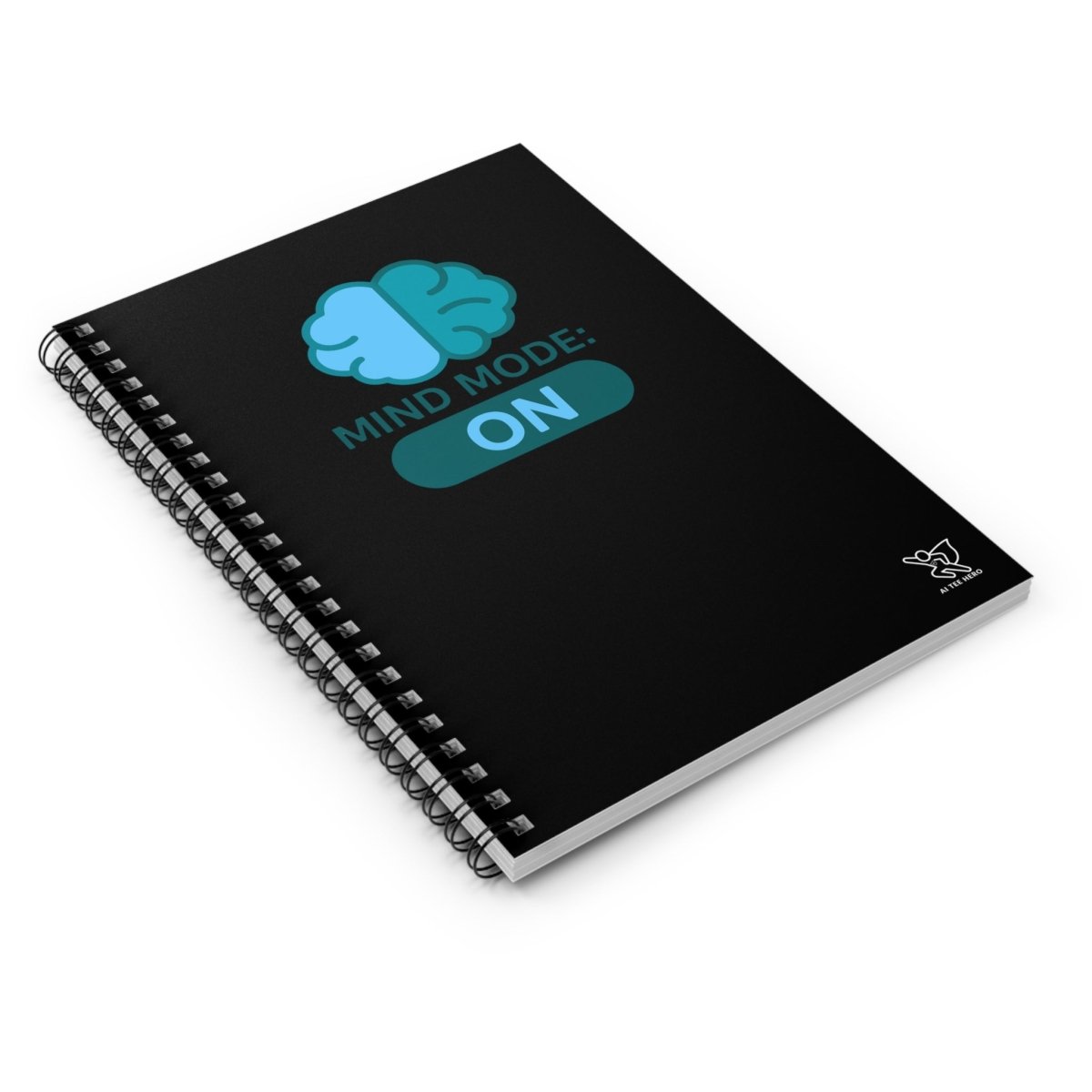 "Mind Mode On" Spiral Notebook - Ruled Line, Study Planner, Journal for Students, Gift for Graduates, School Supplies, Motivational Note - taking - AI Tee Hero