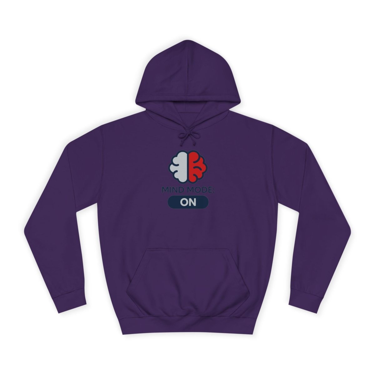 "Mind Mode On" Unisex College Hoodie, Hoodie for Students, College Apparel, Gift for Graduates, Casual Wear - AI Tee Hero