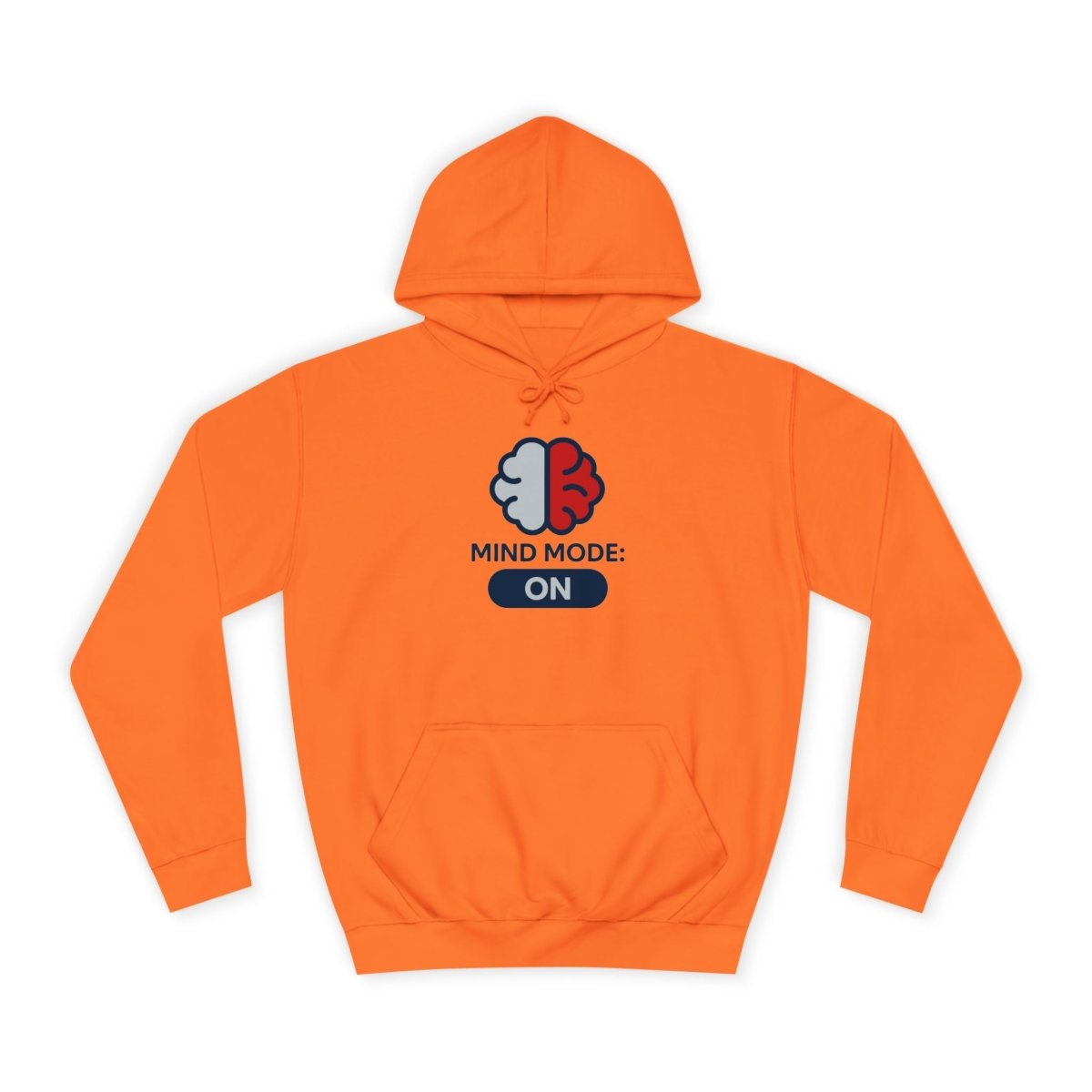 "Mind Mode On" Unisex College Hoodie, Hoodie for Students, College Apparel, Gift for Graduates, Casual Wear - AI Tee Hero