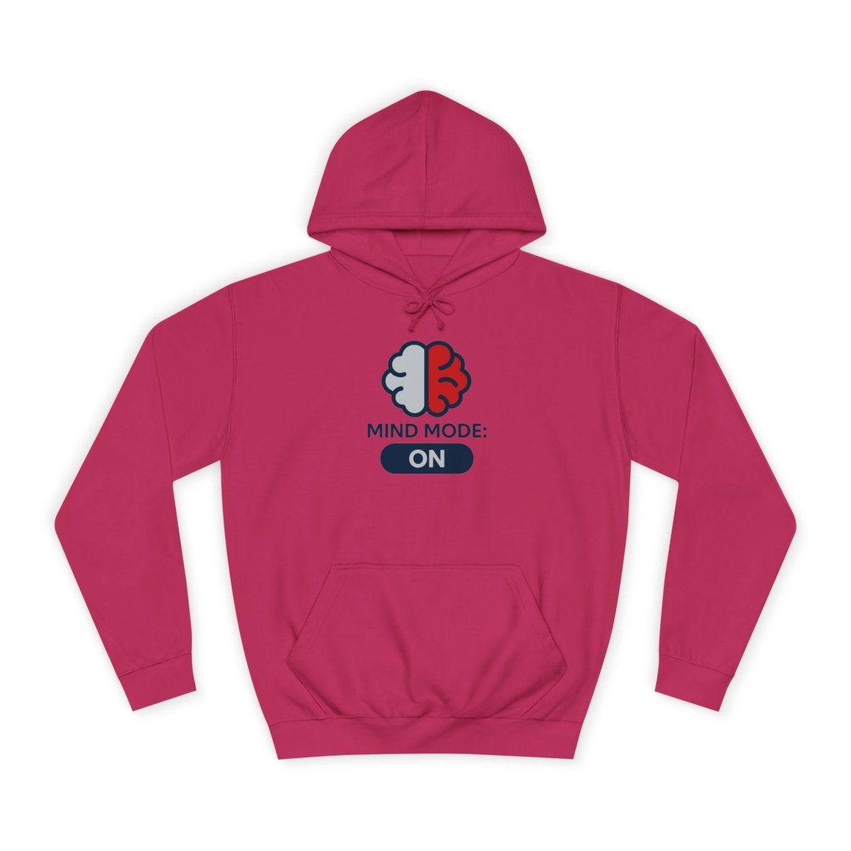 "Mind Mode On" Unisex College Hoodie, Hoodie for Students, College Apparel, Gift for Graduates, Casual Wear - AI Tee Hero