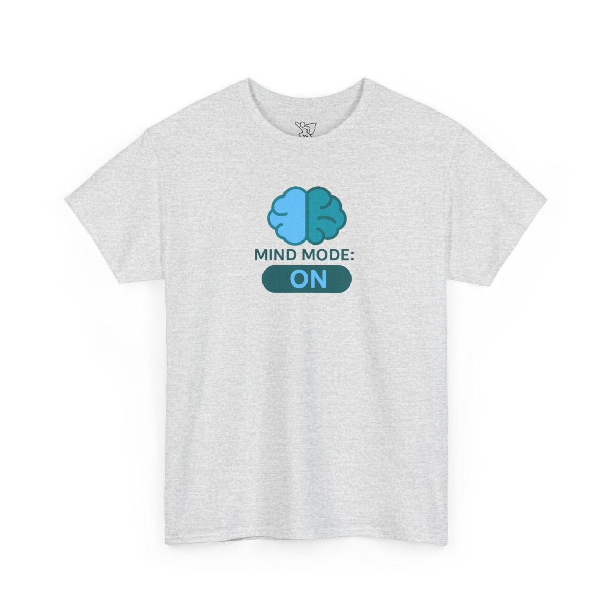 "Mind Mode: ON" Unisex Heavy Cotton Tee, Casual Shirt, Gift for Students, Motivational Apparel, Unique Graphic Tee CW - 2 Teal - AI Tee Hero