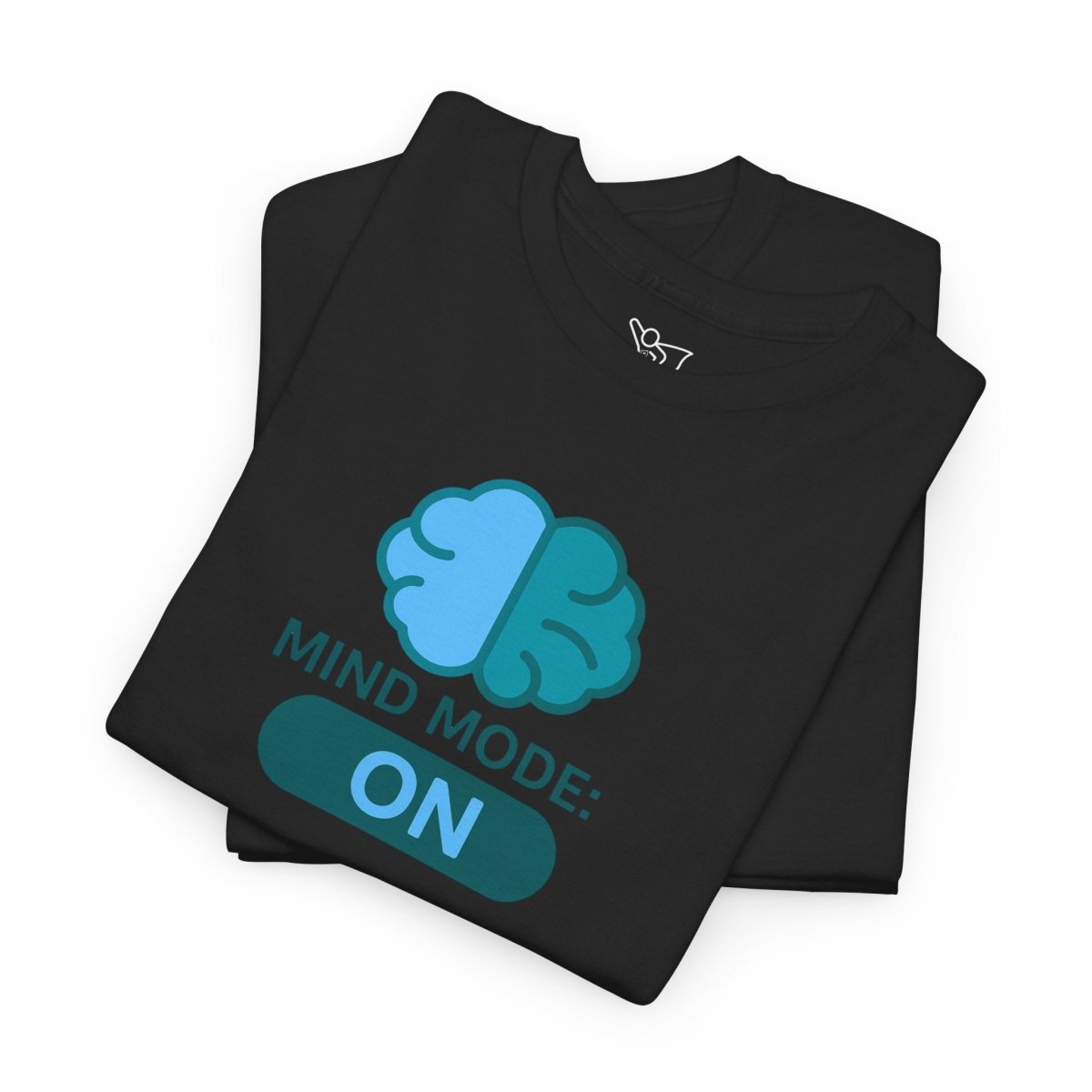 "Mind Mode: ON" Unisex Heavy Cotton Tee, Casual Shirt, Gift for Students, Motivational Apparel, Unique Graphic Tee CW - 2 Teal - AI Tee Hero