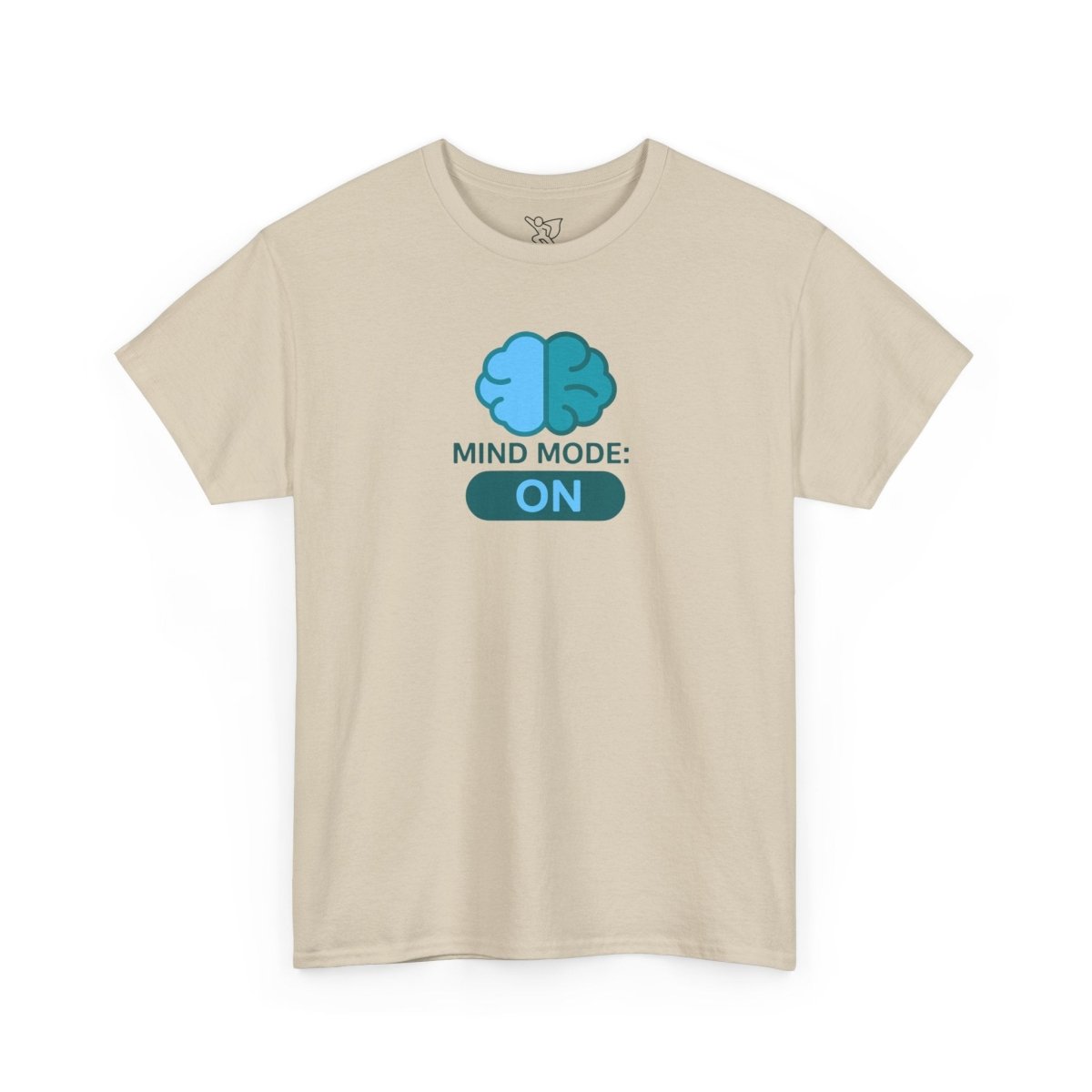"Mind Mode: ON" Unisex Heavy Cotton Tee, Casual Shirt, Gift for Students, Motivational Apparel, Unique Graphic Tee CW - 2 Teal - AI Tee Hero