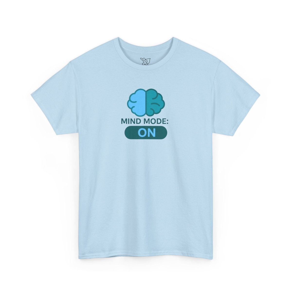 "Mind Mode: ON" Unisex Heavy Cotton Tee, Casual Shirt, Gift for Students, Motivational Apparel, Unique Graphic Tee CW - 2 Teal - AI Tee Hero