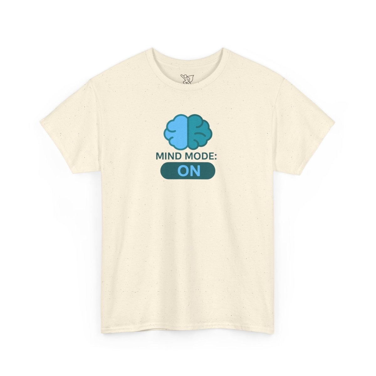 "Mind Mode: ON" Unisex Heavy Cotton Tee, Casual Shirt, Gift for Students, Motivational Apparel, Unique Graphic Tee CW - 2 Teal - AI Tee Hero