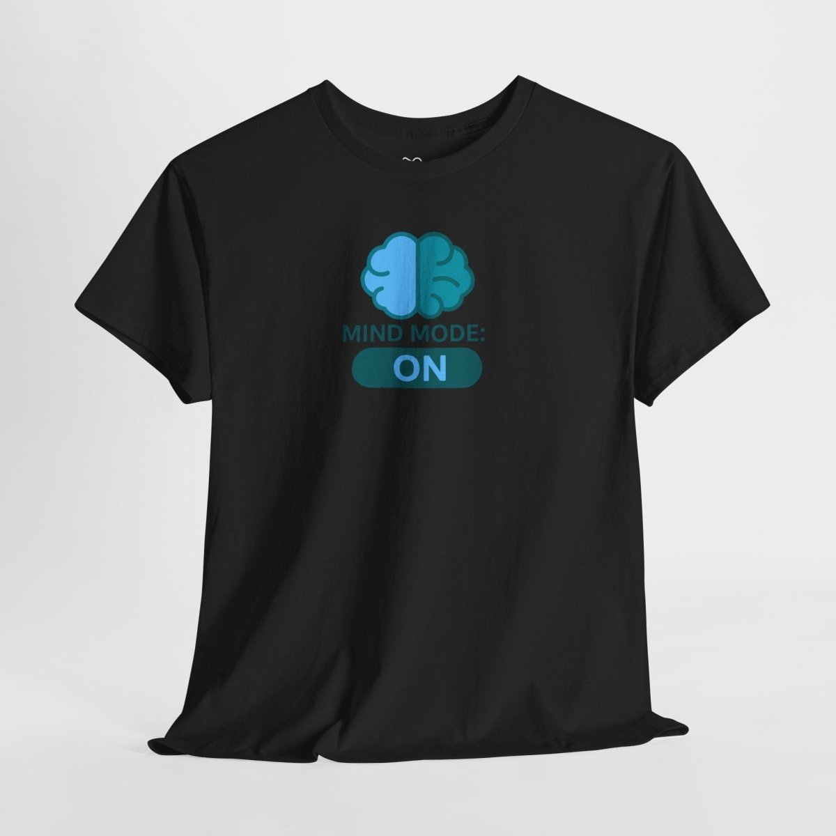 "Mind Mode: ON" Unisex Heavy Cotton Tee, Casual Shirt, Gift for Students, Motivational Apparel, Unique Graphic Tee CW - 2 Teal - AI Tee Hero