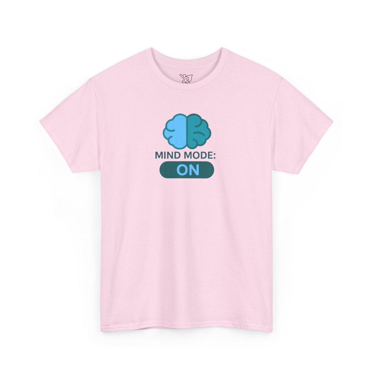 "Mind Mode: ON" Unisex Heavy Cotton Tee, Casual Shirt, Gift for Students, Motivational Apparel, Unique Graphic Tee CW - 2 Teal - AI Tee Hero