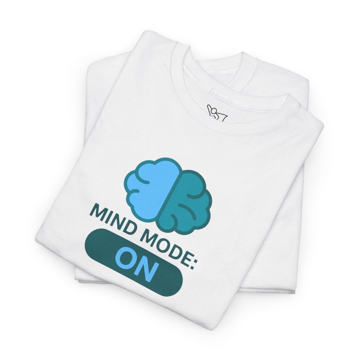 "Mind Mode: ON" Unisex Heavy Cotton Tee, Casual Shirt, Gift for Students, Motivational Apparel, Unique Graphic Tee CW - 2 Teal - AI Tee Hero