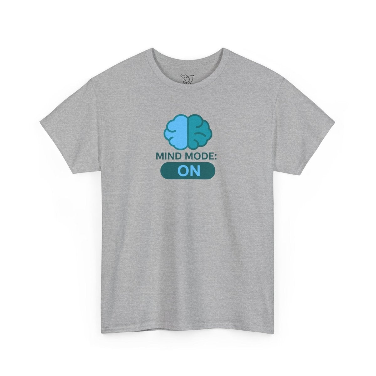 "Mind Mode: ON" Unisex Heavy Cotton Tee, Casual Shirt, Gift for Students, Motivational Apparel, Unique Graphic Tee CW - 2 Teal - AI Tee Hero