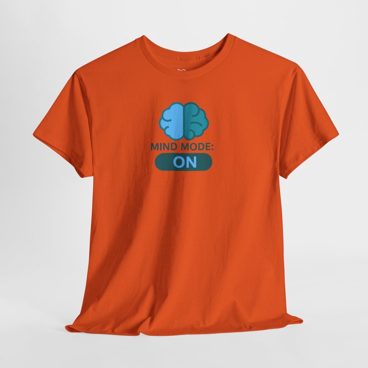"Mind Mode: ON" Unisex Heavy Cotton Tee, Casual Shirt, Gift for Students, Motivational Apparel, Unique Graphic Tee CW - 2 Teal - AI Tee Hero