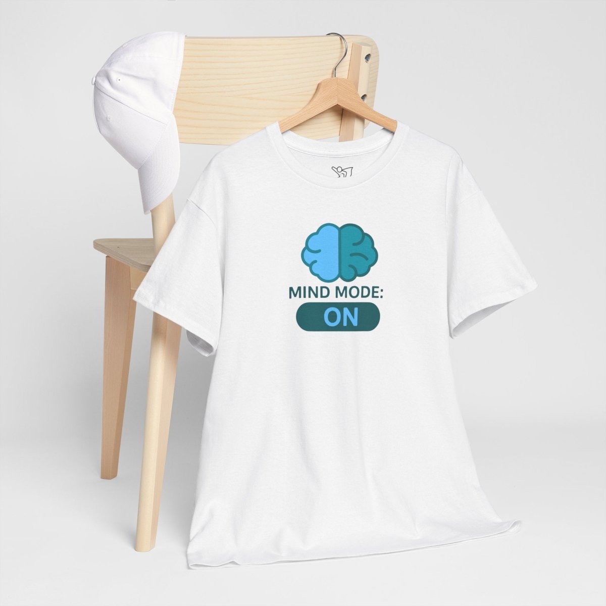 "Mind Mode: ON" Unisex Heavy Cotton Tee, Casual Shirt, Gift for Students, Motivational Apparel, Unique Graphic Tee CW - 2 Teal - AI Tee Hero
