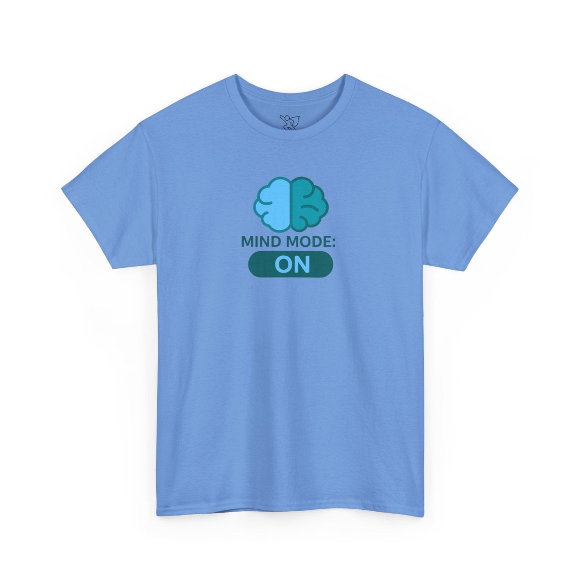 "Mind Mode: ON" Unisex Heavy Cotton Tee, Casual Shirt, Gift for Students, Motivational Apparel, Unique Graphic Tee CW - 2 Teal - AI Tee Hero