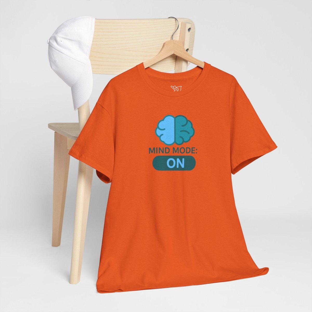 "Mind Mode: ON" Unisex Heavy Cotton Tee, Casual Shirt, Gift for Students, Motivational Apparel, Unique Graphic Tee CW - 2 Teal - AI Tee Hero