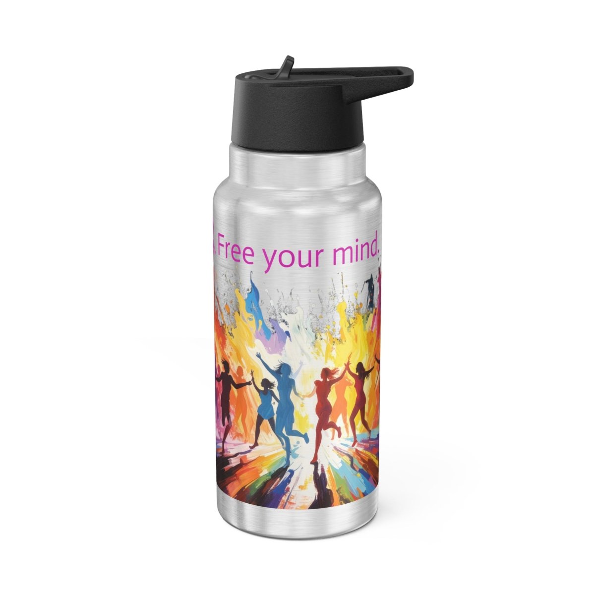 "Move Your Body. Free Your Mind." Vibrant Dance Gator Tumbler, 32oz | Motivational Water Bottle for Fitness, Dance Lovers, Active Lifestyle, Unique Gift, Hydration Must - Have MINDSet - AI Tee Hero