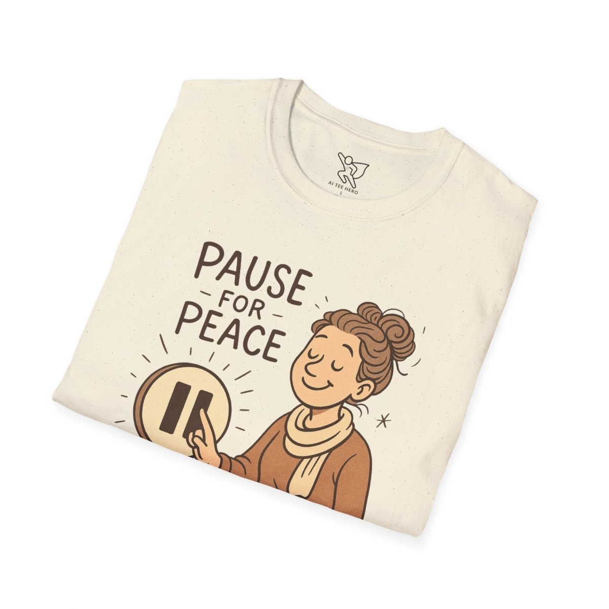 "Pause for Peace" Unisex T-Shirt, Casual Wear, Mindfulness Gift, Relaxation Tee, Inspirational Shirt, Great for Everyday Comfort - MINDSet Collection - AI Tee Hero