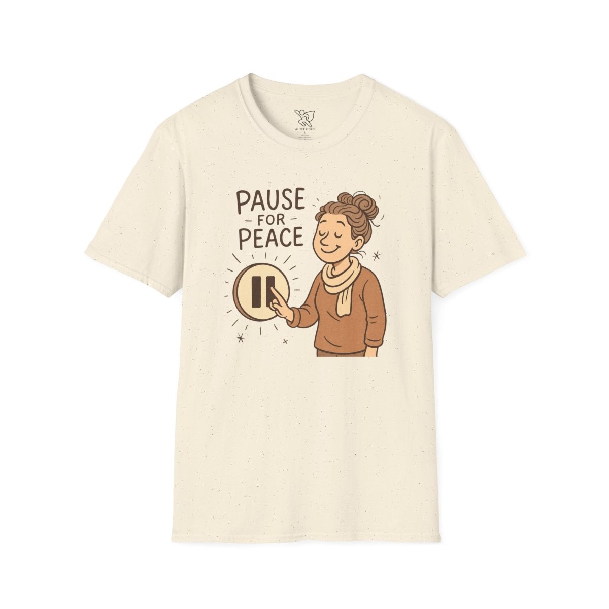 "Pause for Peace" Unisex T-Shirt, Casual Wear, Mindfulness Gift, Relaxation Tee, Inspirational Shirt, Great for Everyday Comfort - MINDSet Collection - AI Tee Hero