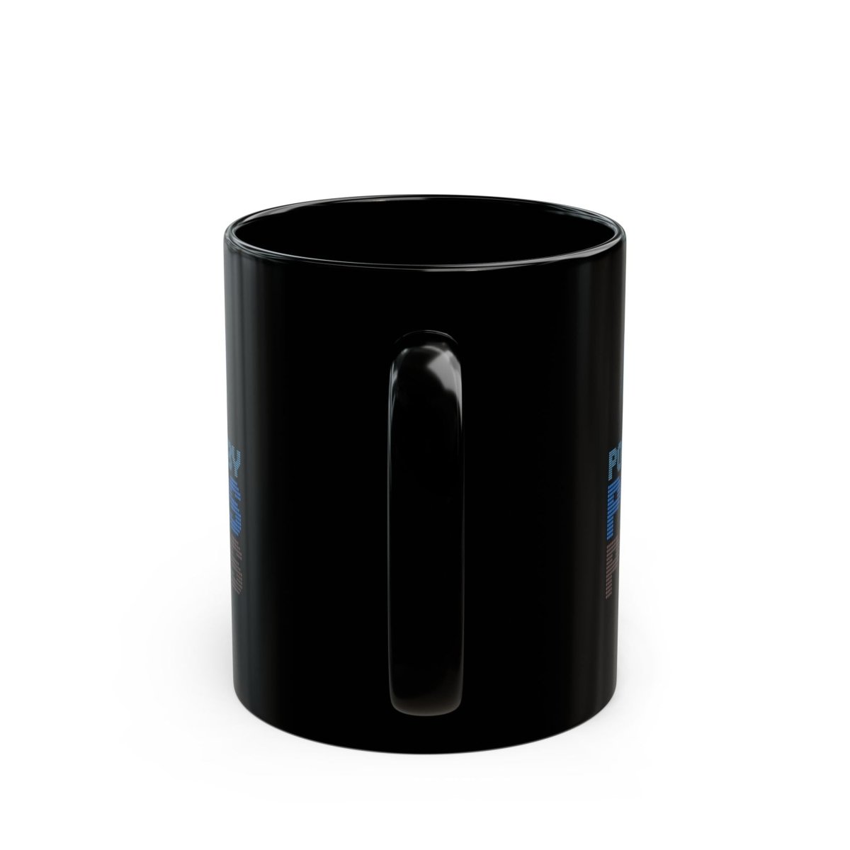 "Powered by Pixels" Art Coffee Mug - Retro Gaming Mug, Fun Gift for Gamers, Office Mug, Birthday Present, 11oz and 15oz Sizes - AI Tee Hero