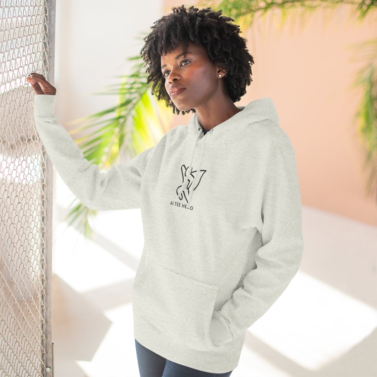 "Powered by Pixels" Cozy Gamer Hoodie | Three - Panel Fleece Sweatshirt, Pixel Art Apparel, Comfy Gaming Gift, Casual Streetwear, Unisex Hoodie - AI Tee Hero
