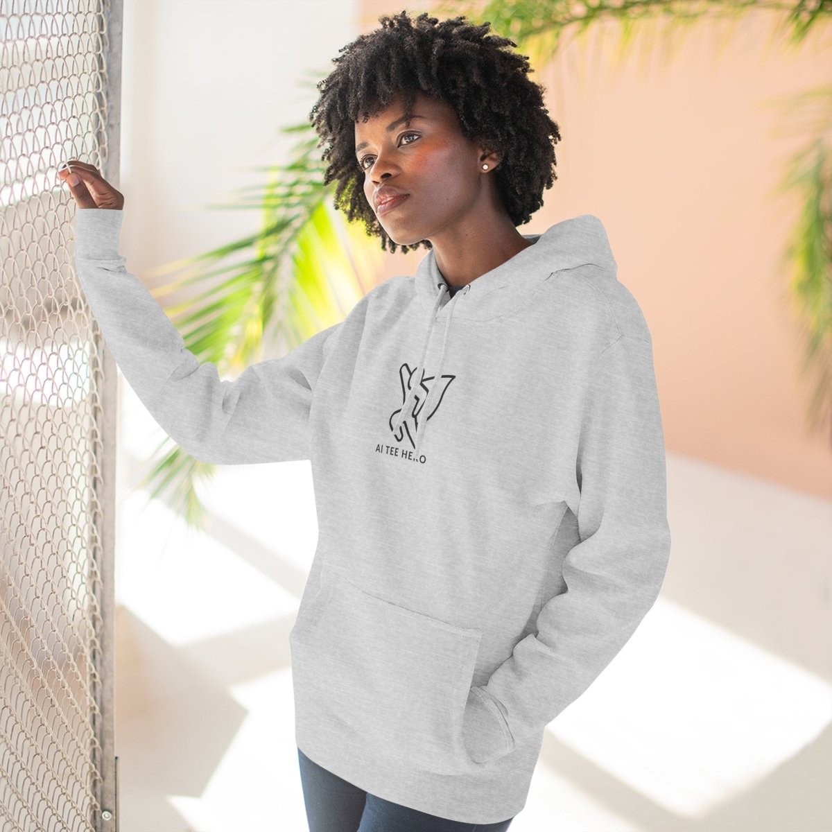 "Powered by Pixels" Cozy Gamer Hoodie | Three - Panel Fleece Sweatshirt, Pixel Art Apparel, Comfy Gaming Gift, Casual Streetwear, Unisex Hoodie - AI Tee Hero