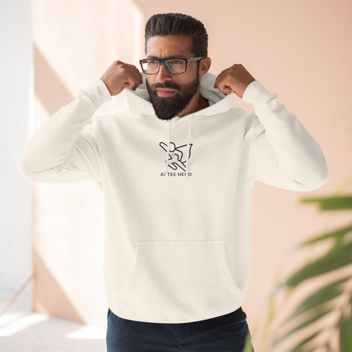 "Powered by Pixels" Cozy Gamer Hoodie | Three - Panel Fleece Sweatshirt, Pixel Art Apparel, Comfy Gaming Gift, Casual Streetwear, Unisex Hoodie - AI Tee Hero