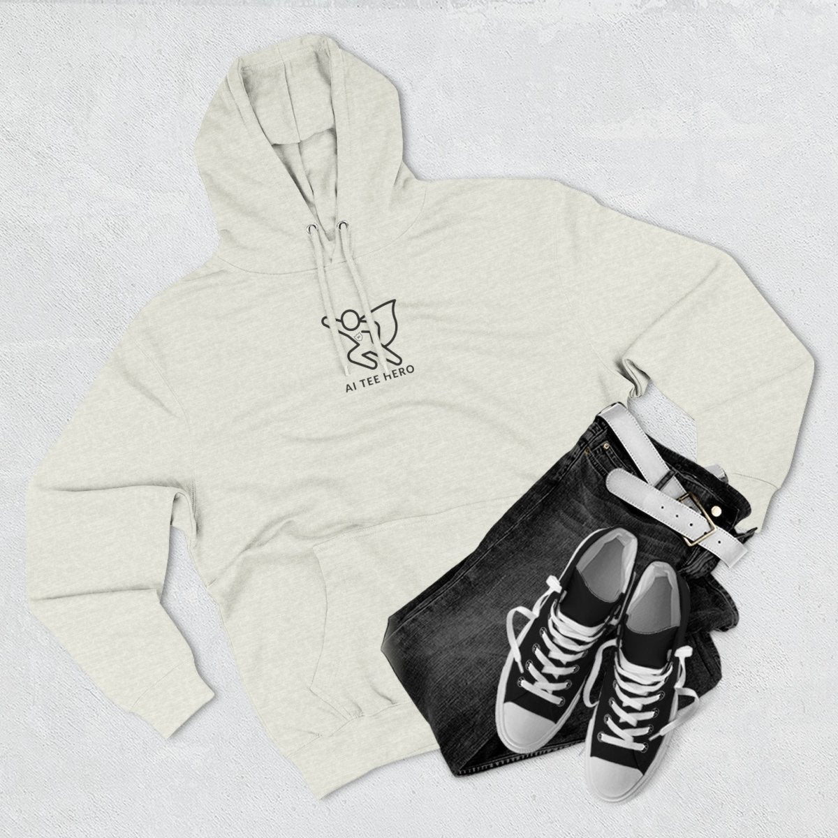 "Powered by Pixels" Cozy Gamer Hoodie | Three - Panel Fleece Sweatshirt, Pixel Art Apparel, Comfy Gaming Gift, Casual Streetwear, Unisex Hoodie - AI Tee Hero