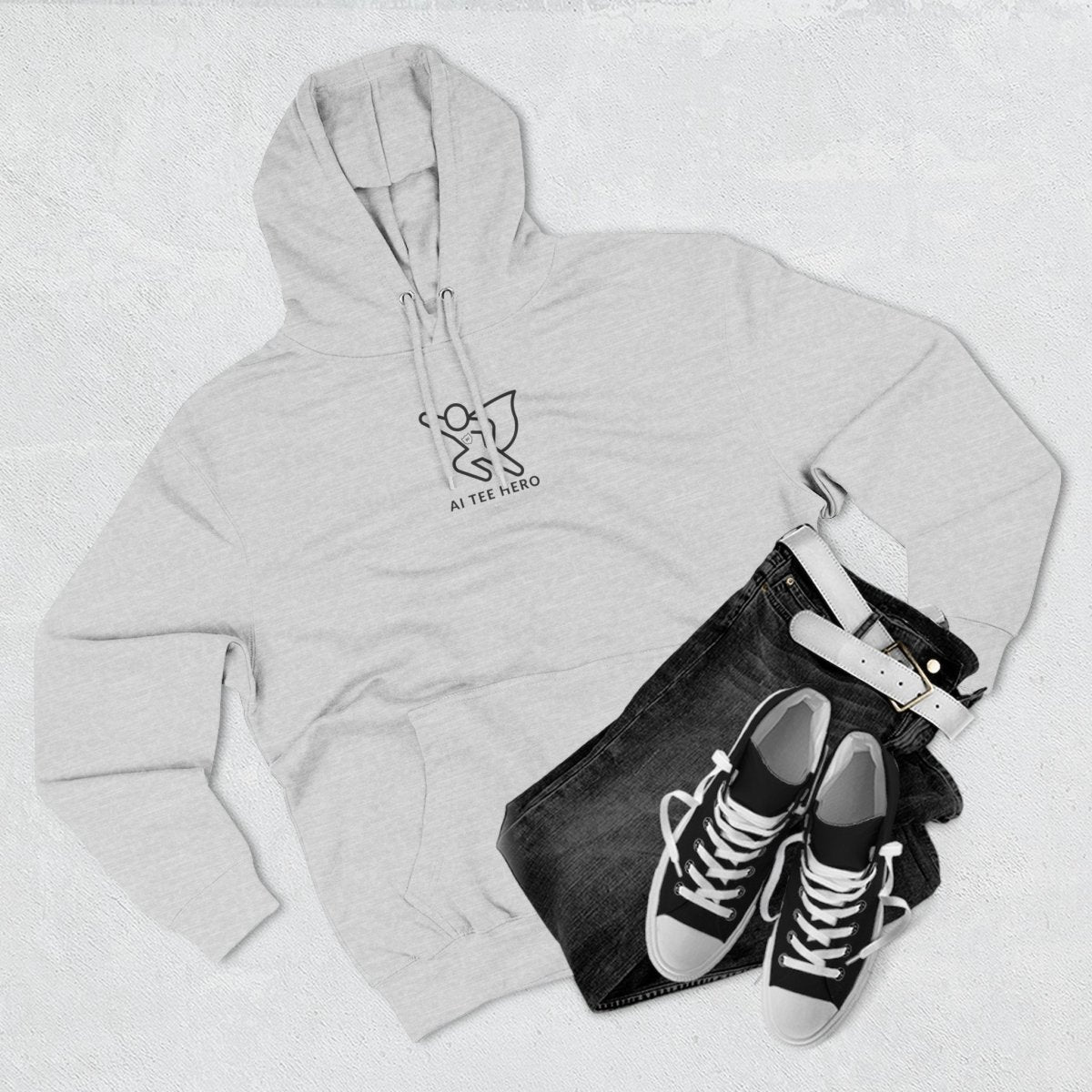 "Powered by Pixels" Cozy Gamer Hoodie | Three - Panel Fleece Sweatshirt, Pixel Art Apparel, Comfy Gaming Gift, Casual Streetwear, Unisex Hoodie - AI Tee Hero