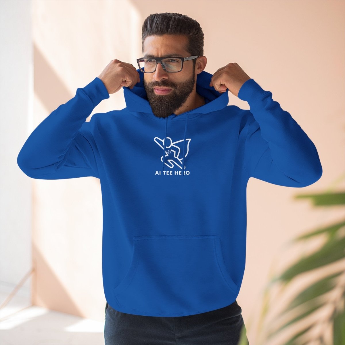 "Powered by Pixels" Cozy Gamer Hoodie | Three - Panel Fleece Sweatshirt, Pixel Art Apparel, Comfy Gaming Gift, Casual Streetwear, Unisex Hoodie - AI Tee Hero