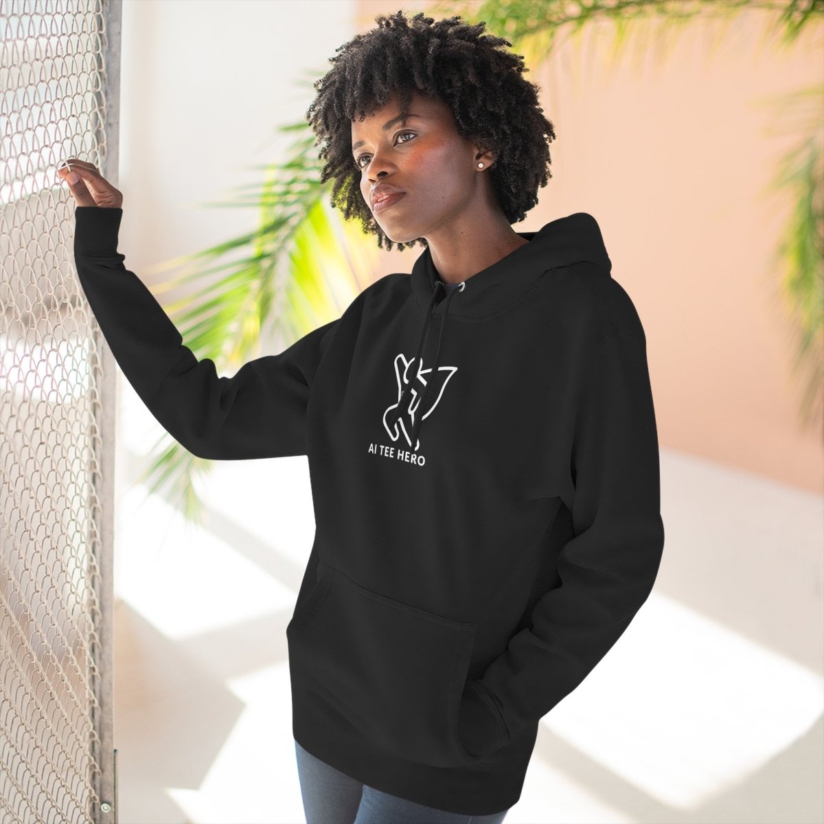 "Powered by Pixels" Cozy Gamer Hoodie | Three - Panel Fleece Sweatshirt, Pixel Art Apparel, Comfy Gaming Gift, Casual Streetwear, Unisex Hoodie - AI Tee Hero