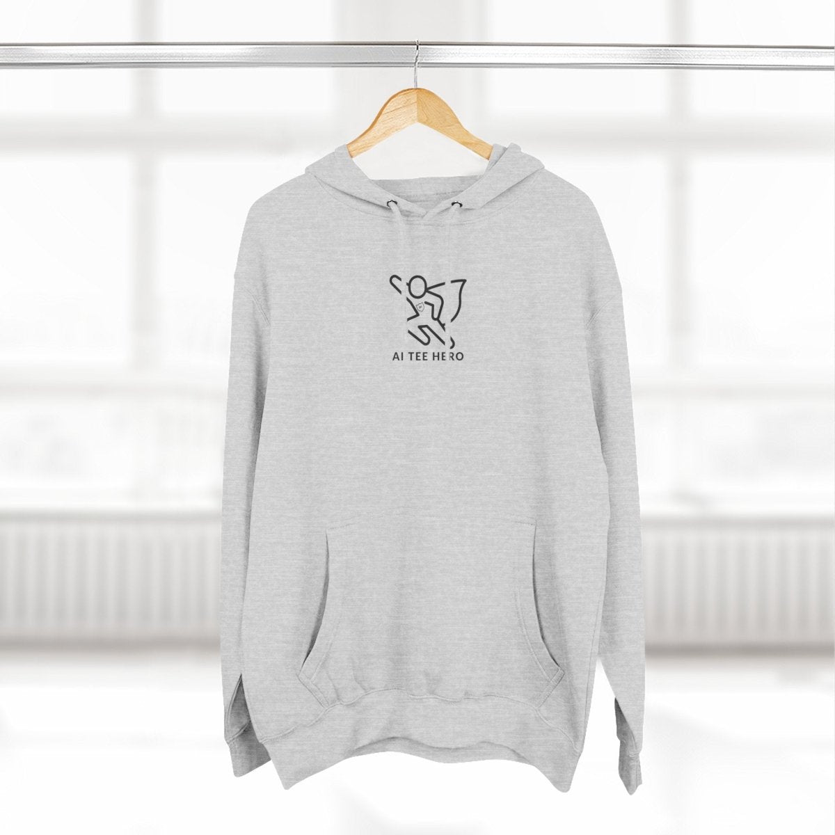"Powered by Pixels" Cozy Gamer Hoodie | Three - Panel Fleece Sweatshirt, Pixel Art Apparel, Comfy Gaming Gift, Casual Streetwear, Unisex Hoodie - AI Tee Hero