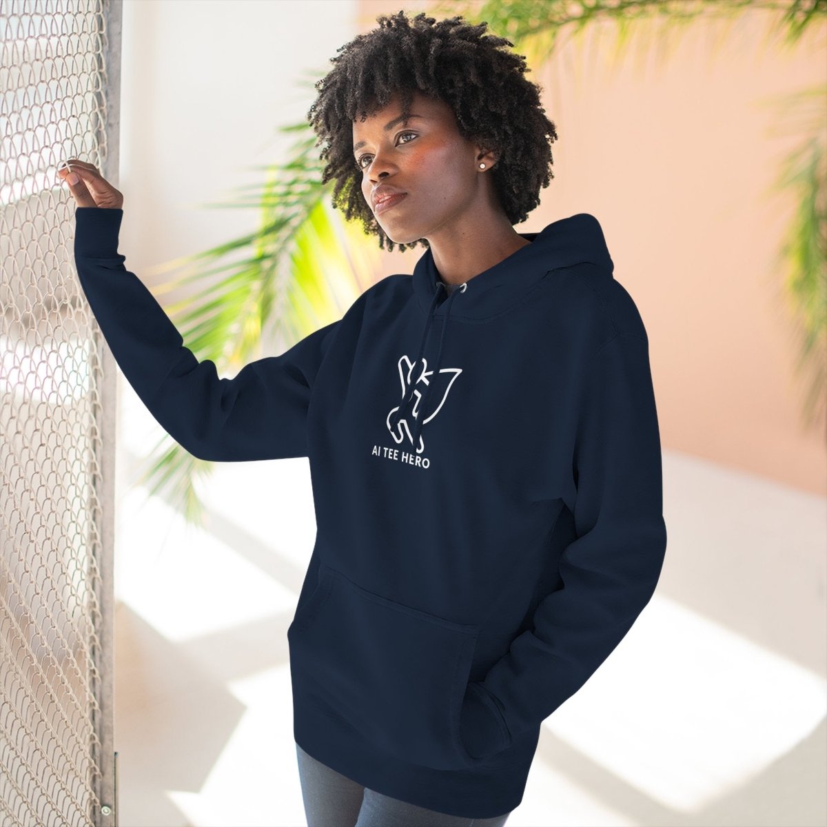 "Powered by Pixels" Cozy Gamer Hoodie | Three - Panel Fleece Sweatshirt, Pixel Art Apparel, Comfy Gaming Gift, Casual Streetwear, Unisex Hoodie - AI Tee Hero