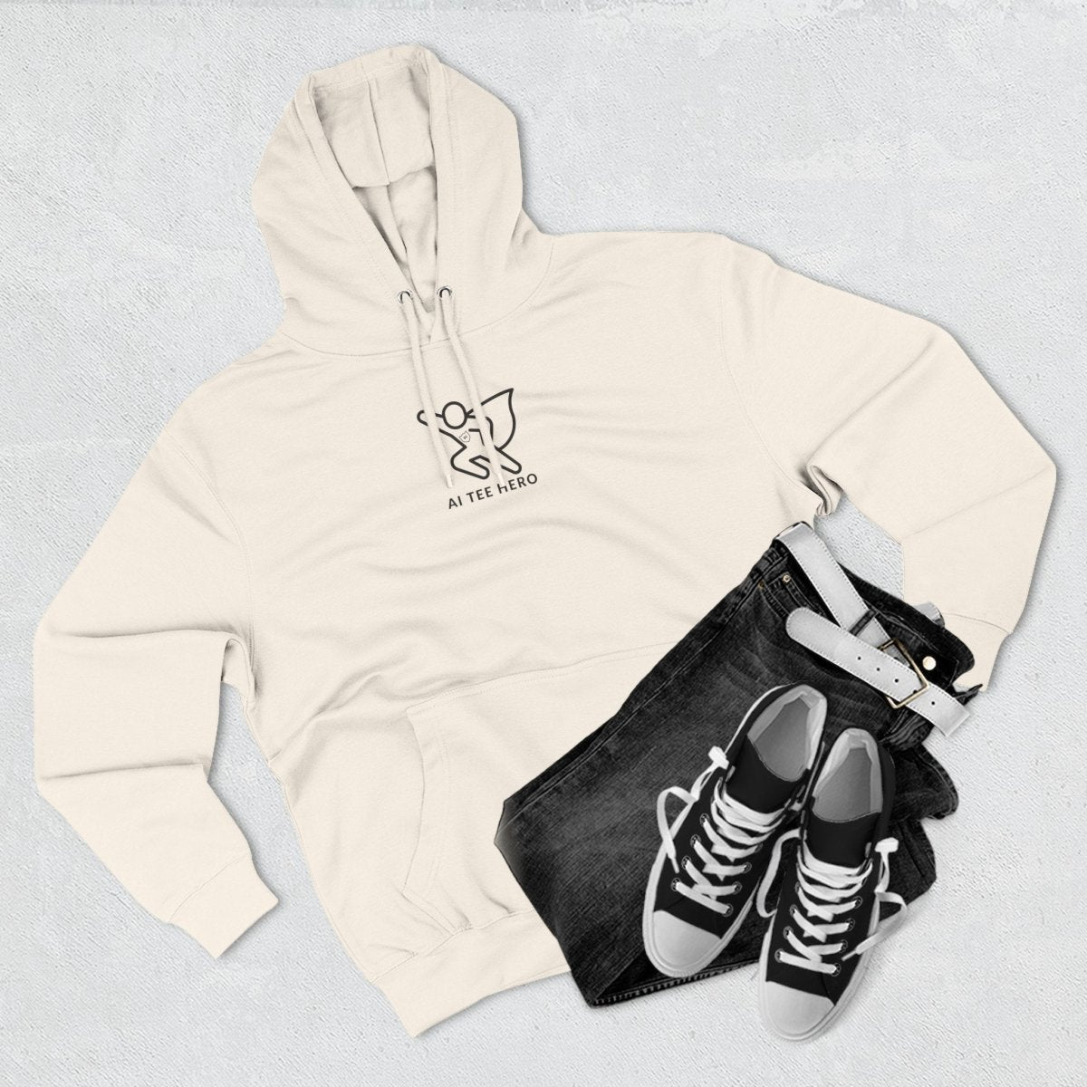 "Powered by Pixels" Cozy Gamer Hoodie | Three - Panel Fleece Sweatshirt, Pixel Art Apparel, Comfy Gaming Gift, Casual Streetwear, Unisex Hoodie - AI Tee Hero