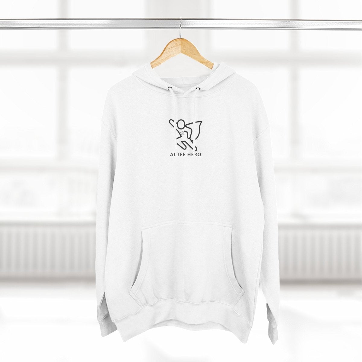 "Powered by Pixels" Cozy Gamer Hoodie | Three - Panel Fleece Sweatshirt, Pixel Art Apparel, Comfy Gaming Gift, Casual Streetwear, Unisex Hoodie - AI Tee Hero