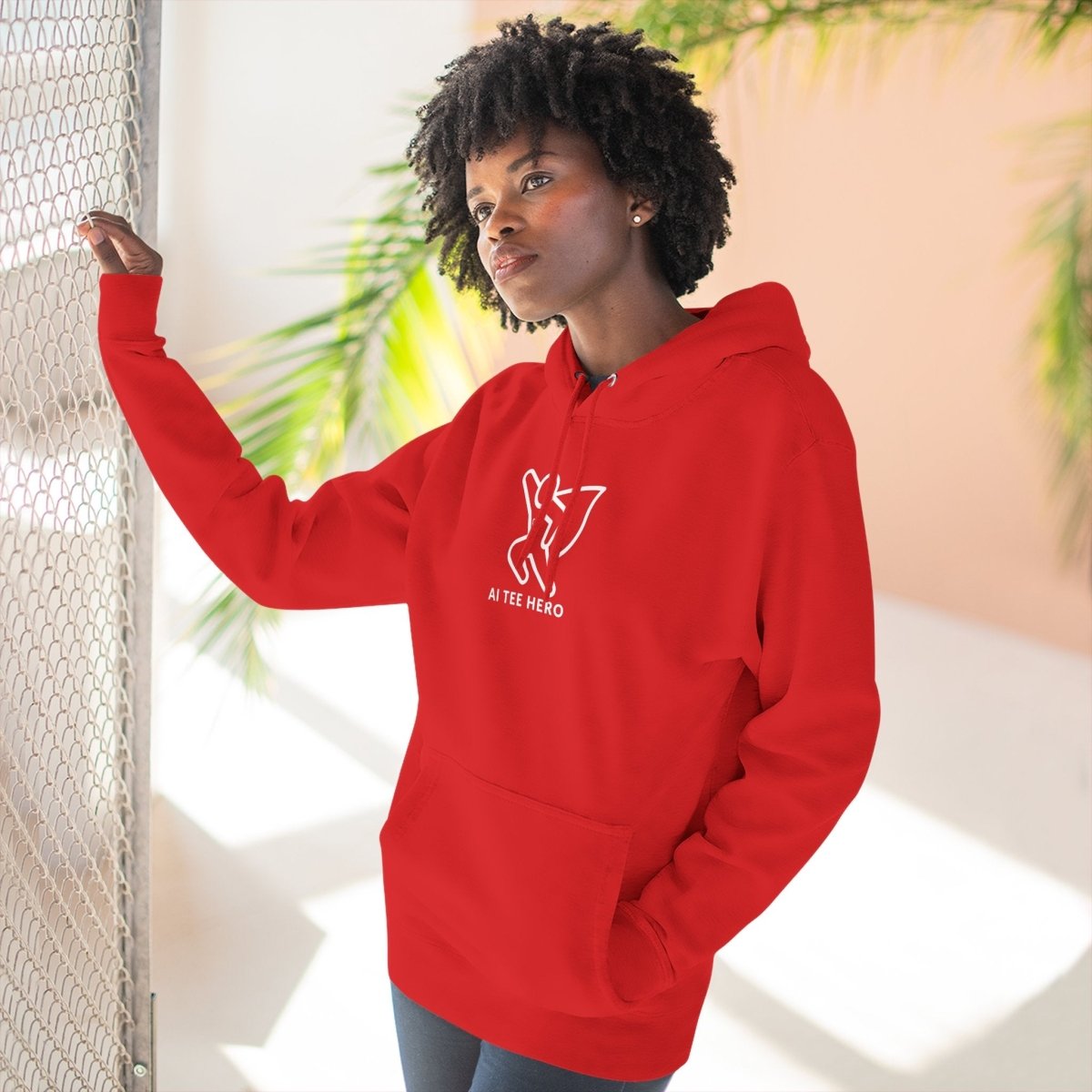 "Powered by Pixels" Cozy Gamer Hoodie | Three - Panel Fleece Sweatshirt, Pixel Art Apparel, Comfy Gaming Gift, Casual Streetwear, Unisex Hoodie - AI Tee Hero