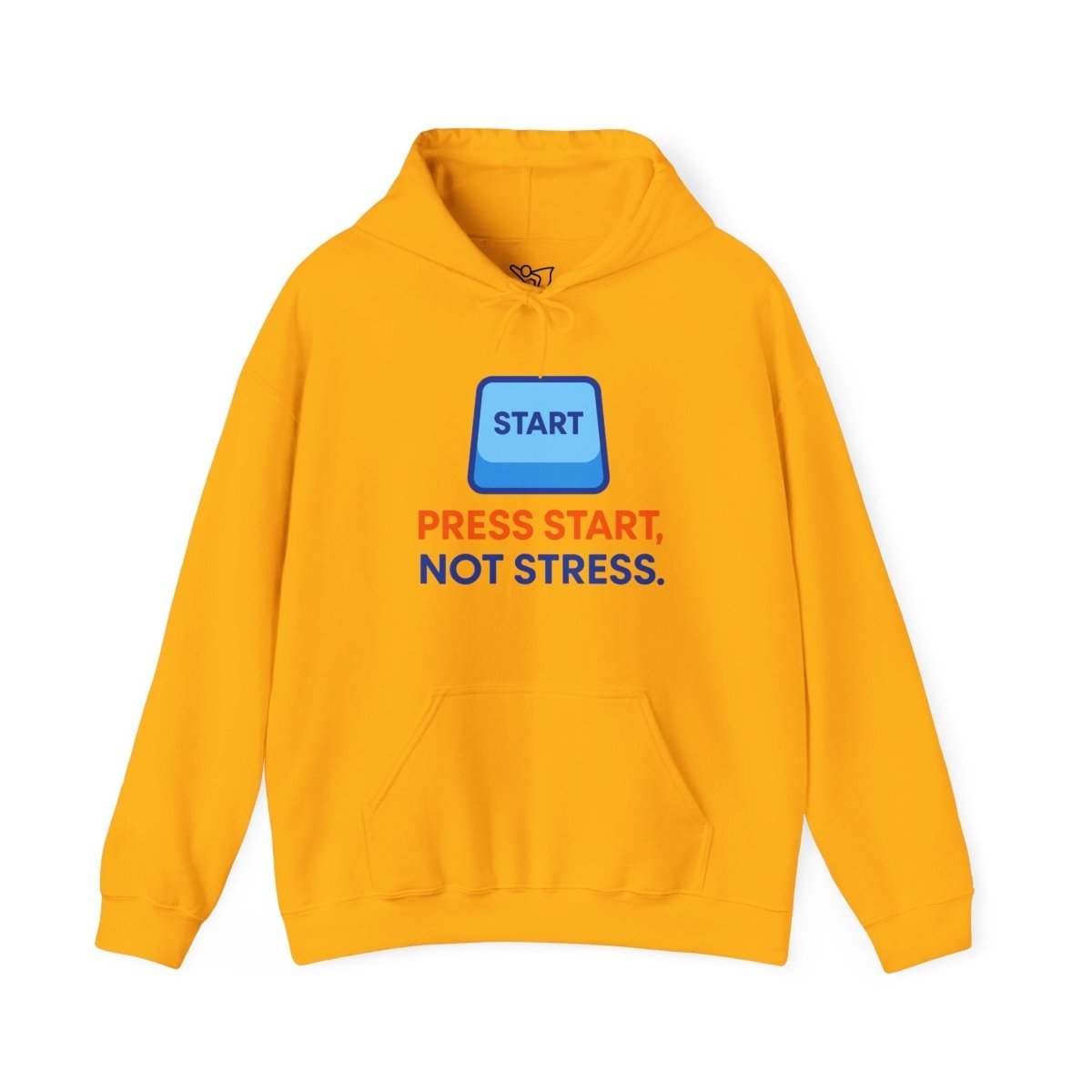 "Press Start, Not Stress" Unisex Hoodie - Comfortable Gaming Sweatshirt for Relaxation, Perfect for Stress Relief, Gifts, & Casual Wear - AI Tee Hero