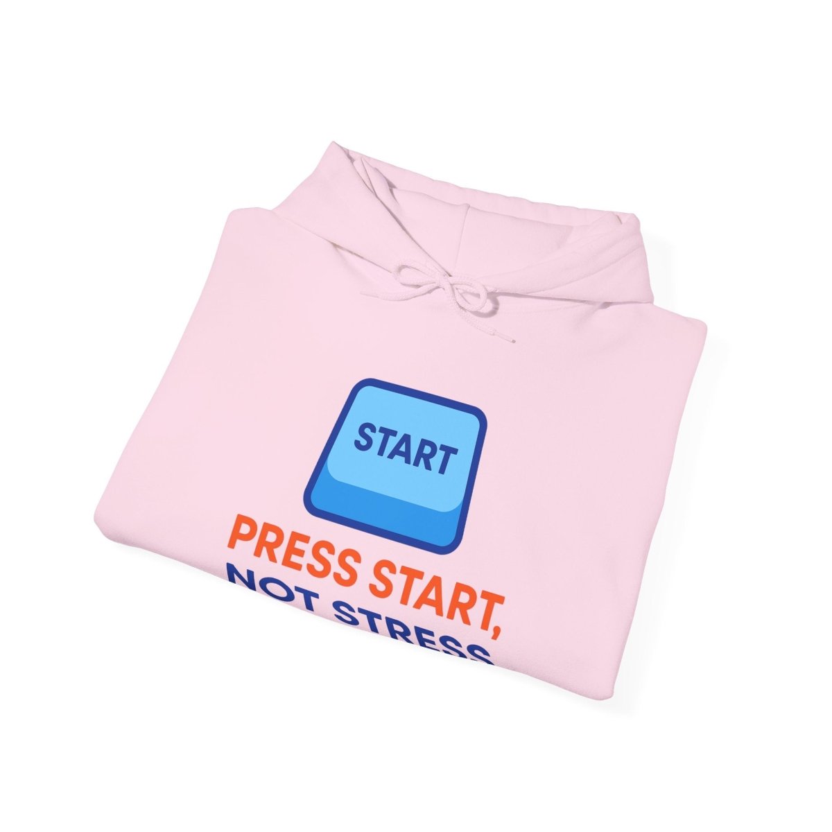 "Press Start, Not Stress" Unisex Hoodie - Comfortable Gaming Sweatshirt for Relaxation, Perfect for Stress Relief, Gifts, & Casual Wear - AI Tee Hero