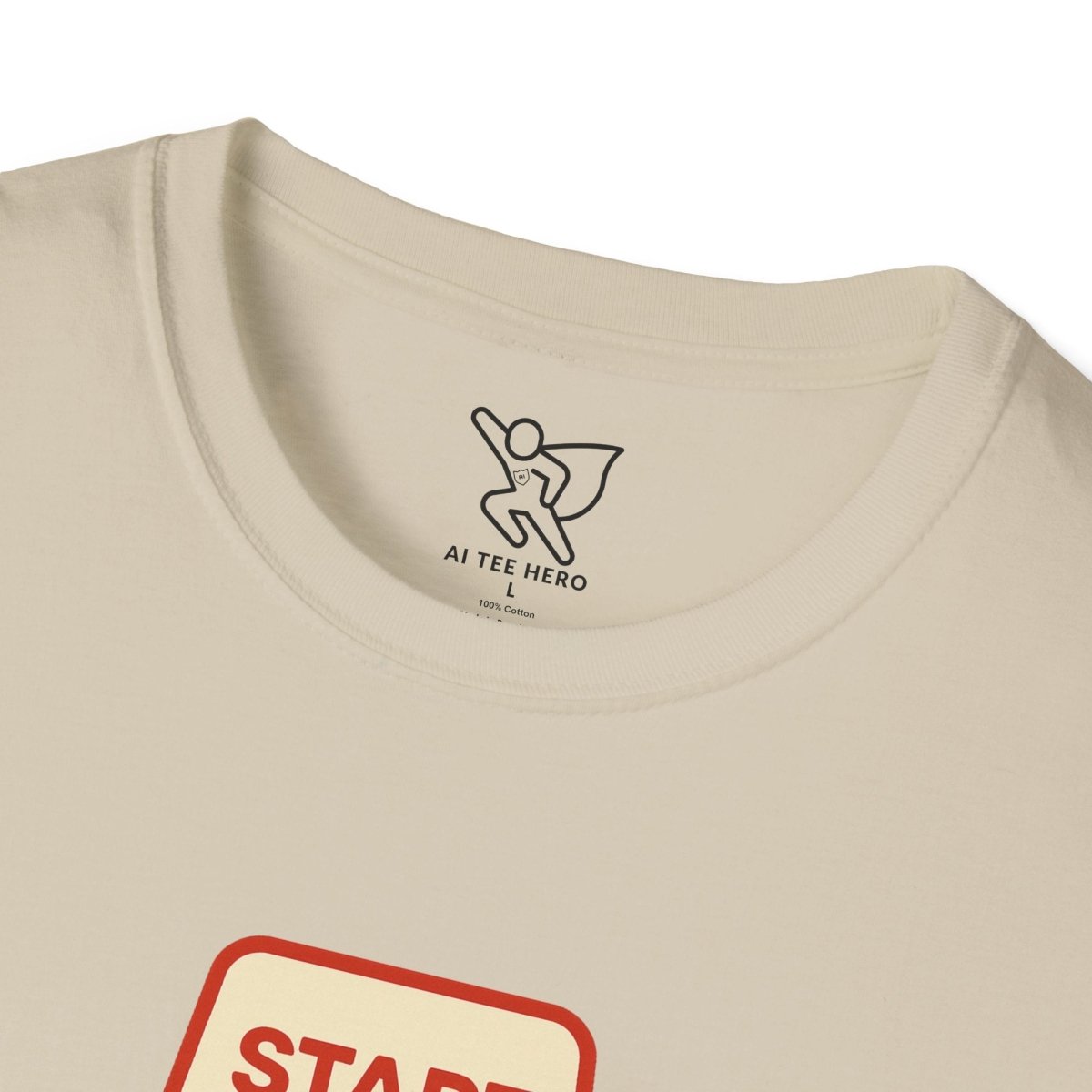 "Press Start, Not Stress" Unisex T-Shirt - Relaxed Fit Gaming Tee, Gift for Gamers, Fun Stress Relief Shirt, Casual Everyday Wear CW - 1 Yellow Orange - AI Tee Hero