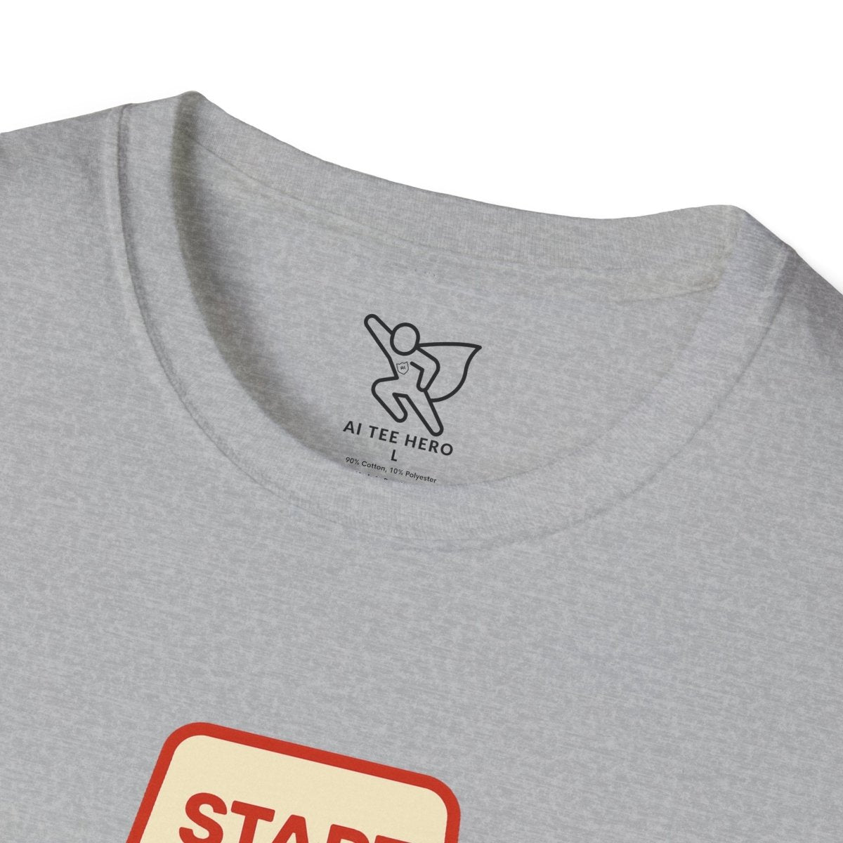 "Press Start, Not Stress" Unisex T-Shirt - Relaxed Fit Gaming Tee, Gift for Gamers, Fun Stress Relief Shirt, Casual Everyday Wear CW - 1 Yellow Orange - AI Tee Hero