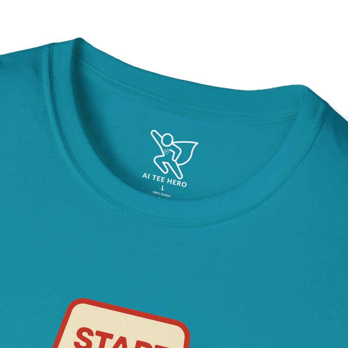 "Press Start, Not Stress" Unisex T-Shirt - Relaxed Fit Gaming Tee, Gift for Gamers, Fun Stress Relief Shirt, Casual Everyday Wear CW - 1 Yellow Orange - AI Tee Hero