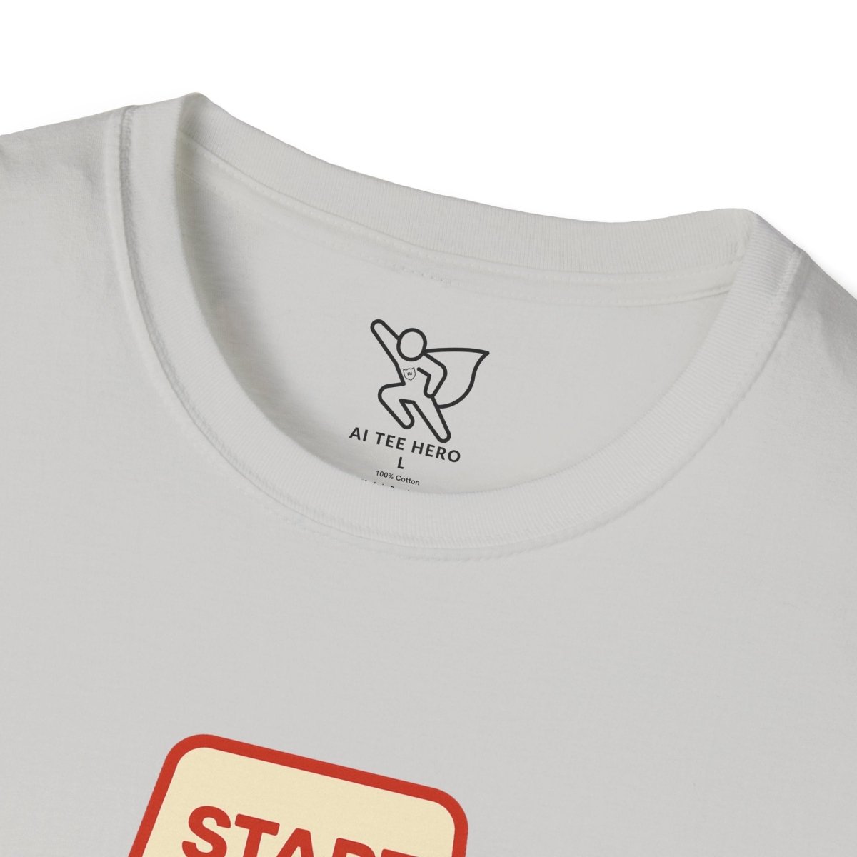 "Press Start, Not Stress" Unisex T-Shirt - Relaxed Fit Gaming Tee, Gift for Gamers, Fun Stress Relief Shirt, Casual Everyday Wear CW - 1 Yellow Orange - AI Tee Hero