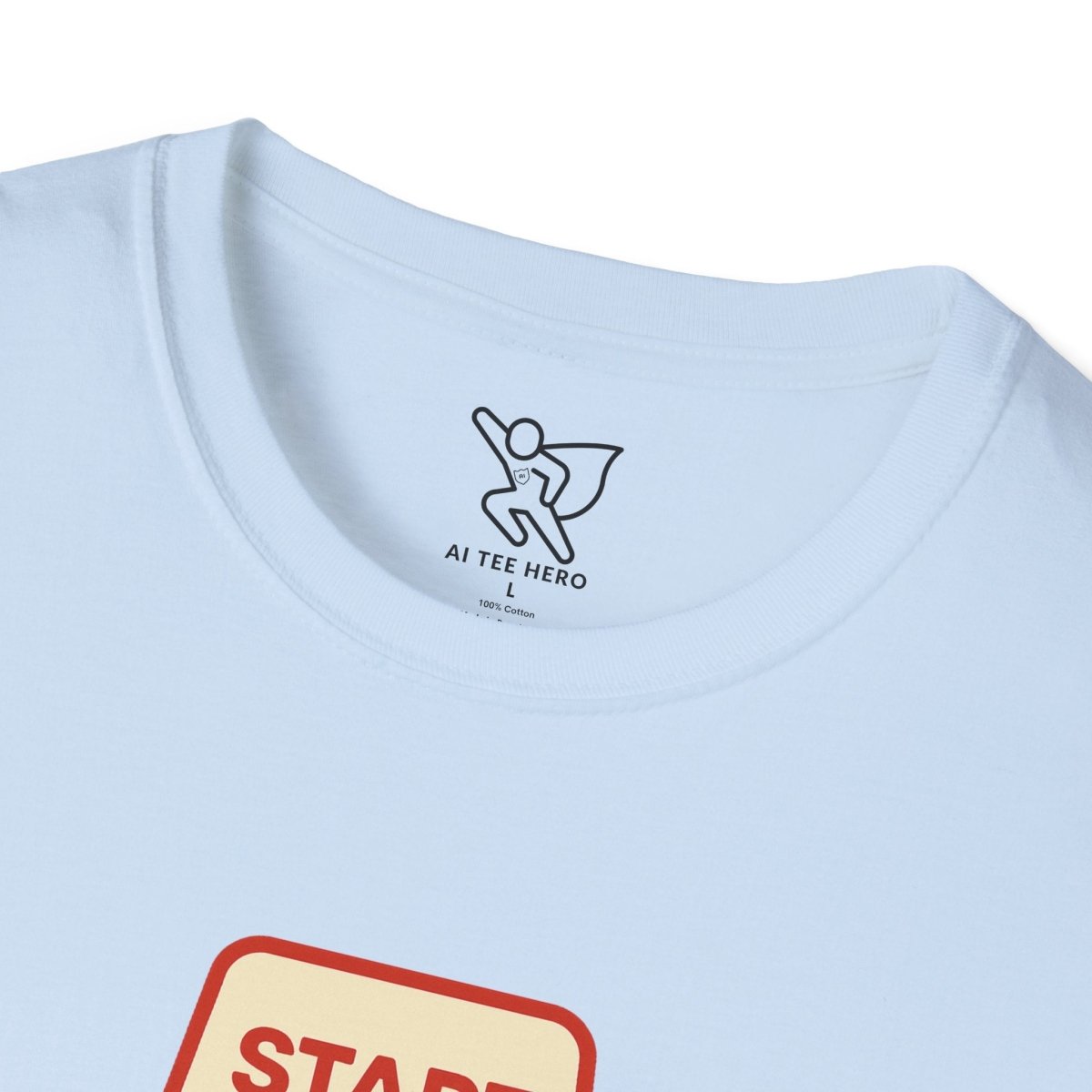 "Press Start, Not Stress" Unisex T-Shirt - Relaxed Fit Gaming Tee, Gift for Gamers, Fun Stress Relief Shirt, Casual Everyday Wear CW - 1 Yellow Orange - AI Tee Hero